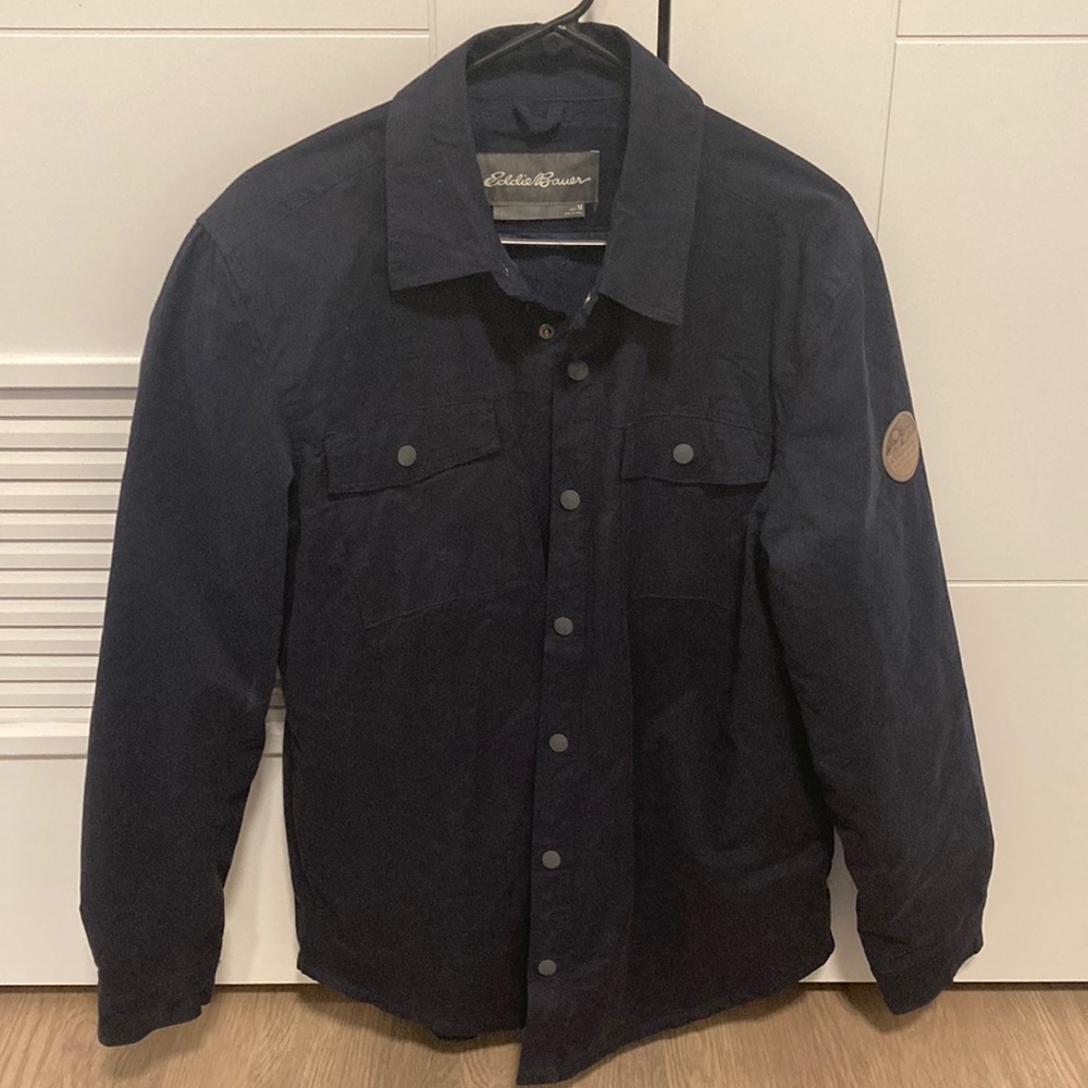 Eddie Bauer Men's Dark Blue fleece lined barn Jacket